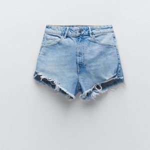 Zara hi rise denim shorts